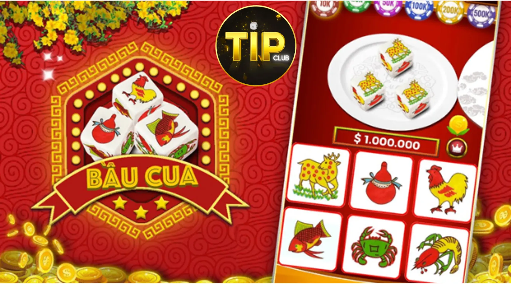 Cẩm nang mẹo chơi bầu cua Tip Club đặt đâu thắng đó