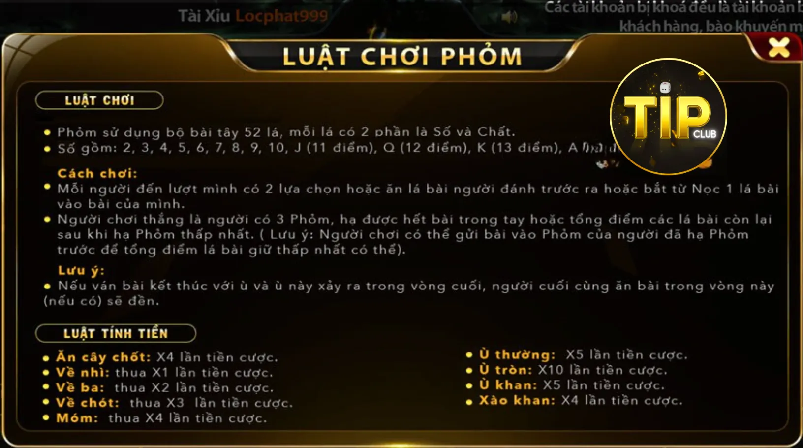 Tìm hiểu luật chơi phỏm cơ bản trên Tip Club